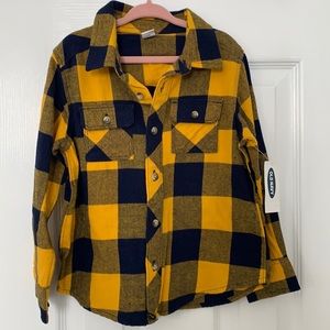 NWT Blue and gold flannel. Size 4